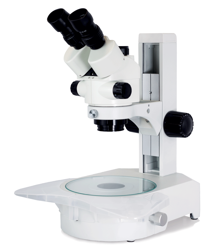 Z4 Zoom Trinoc 7x-45x on Embryo-GLO LED stand with tilt mirror, with reticle eyepiece