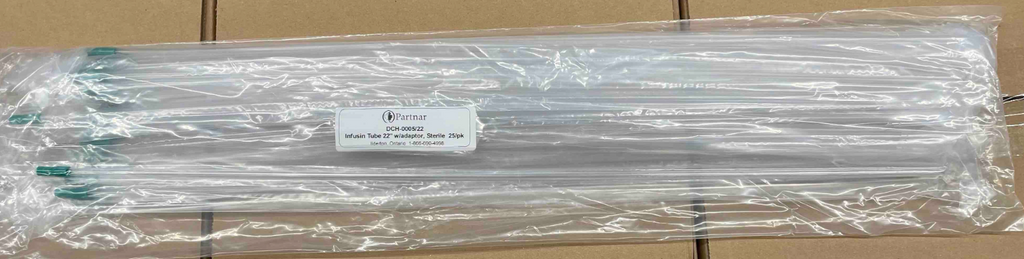 Infusin Tube 22" with Adaptor, Sterile (25 pack)
