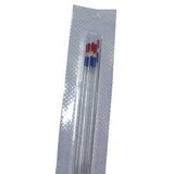 Straw 1/4cc with Wick/Powder R/W/B 5pk Sterile